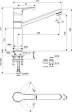 Смеситель для мойки Vidima Wave BA418AA