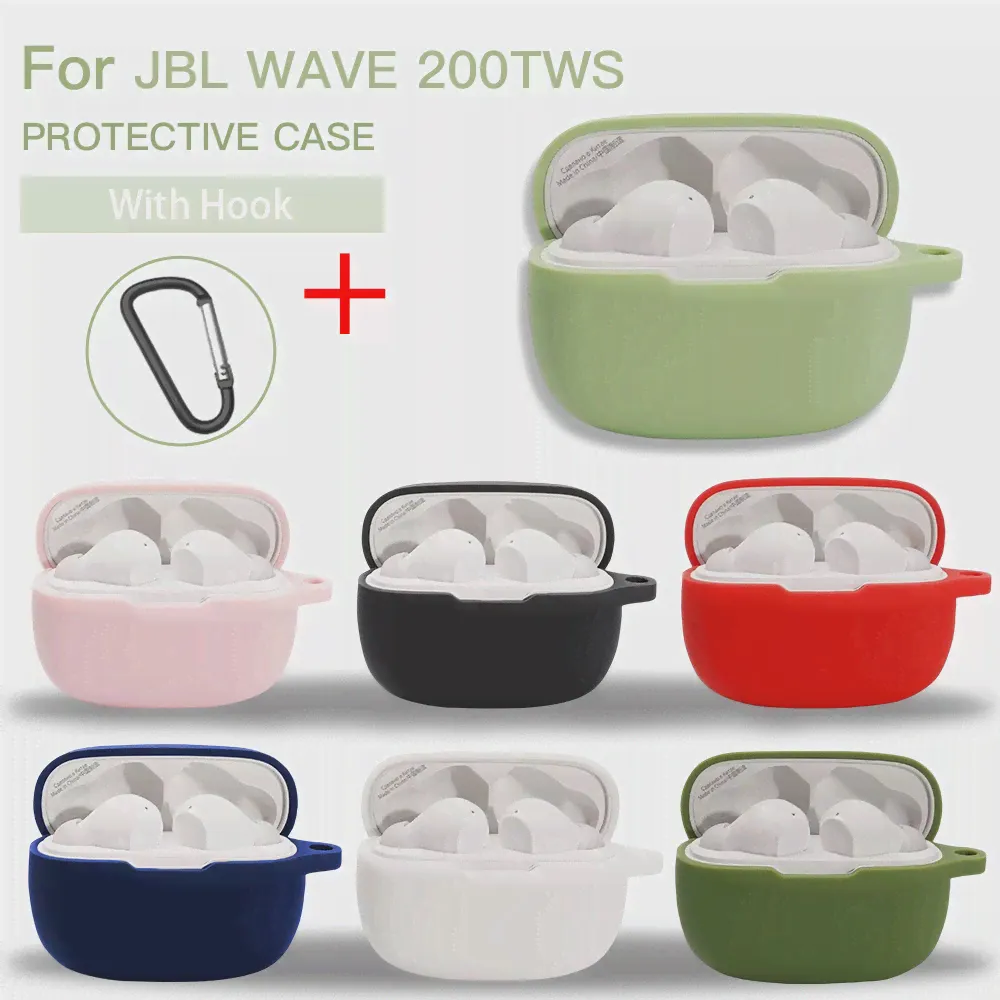 Беспроводные Bluetooth Наушники Из Жидкого силикона, Мягкий чехол для JBL Wave 200TWS, чехол с крючком, Защитный рукав от падения, Аксессуары