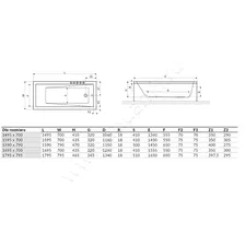   Whitecross Wave Slim 179.5x79.5 (0111.180080.100)